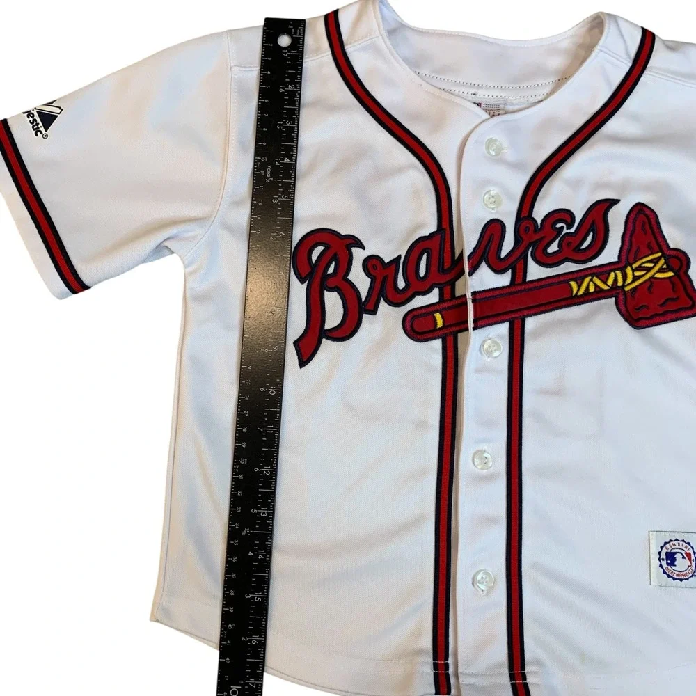 Vintage 90s Atlanta Braves Andruw Jones #25 Majestic Youth XS 4/5 Jersey MLB